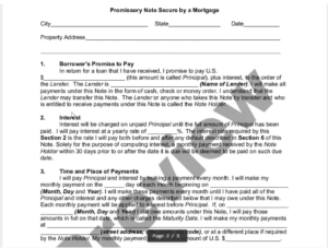 HELOC promissory note example